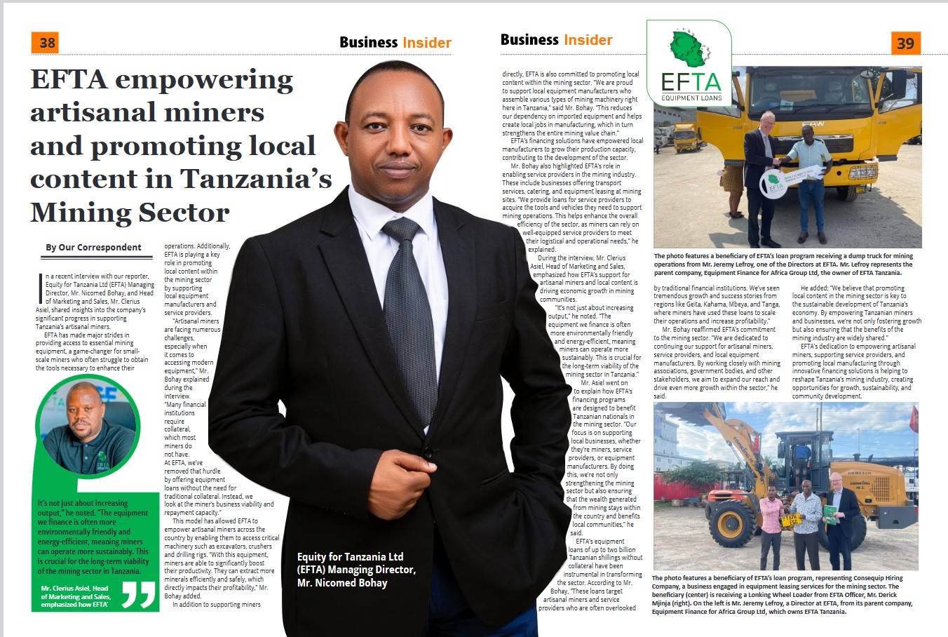 EFTA empoweringartisanal minersand promoting localcontent in Tanzania’sMining Sector