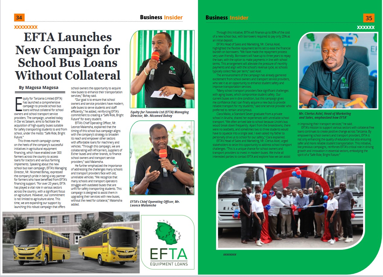 EFTA Launches New Campaign for School Bus Loans Without Collateral